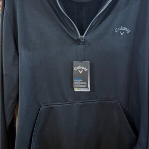 Callaway Men's Black Lightweight Quarter-Zip Jacket